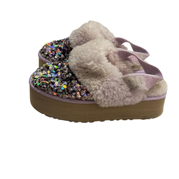 Ugg Funkette chunky sequin platform slippers sz 10 holiday festive sparkly sexy - Picture 9 of 16